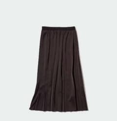 UNIQLO アシンメトリープリーツスカート ワイン452078