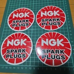 NGK SPARK PLUGS ロゴステッカー 4枚セットのサムネイル