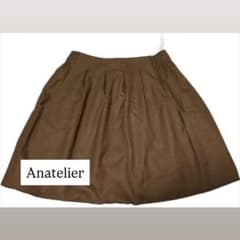 【Anatelier】フレアスカート ブラウンのサムネイル