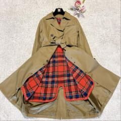 【フレッドペリー】ライナー付きトレンチコート チェック柄 オリーブ フレッドペリー】ライナー付きトレンチコート チェック柄 オリーブ