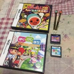 DSカセット2個セット♪ 太鼓の達人&ぼくとシムのまちのサムネイル