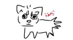 手描き犬イラストのサムネイル