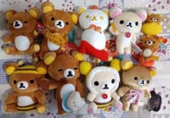리락쿠마 봉제인형·마스코트 10개 세트 스쿠 컬렉션 등