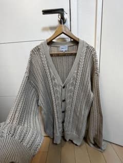 EMMA CLOTHES 透かし編みカーディガン ベージュ Mのサムネイル