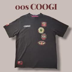 4XL/古着 COOGI クージー 長袖シャツ 刺繍 ワッペン チェック柄 00s COOGI クージー ミリタリー ワッペン 刺繍 Tシャツ L 黒 古着