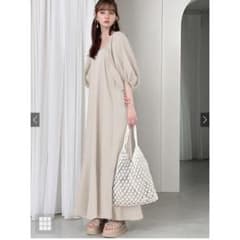 袖2Wayコットンリネンフレアワンピース[fo1706]のサムネイル