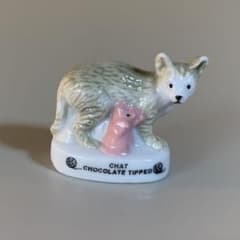 フランス フェーブ フェーヴ feve 陶器 ミニチュア 置物 猫 アトラス