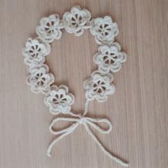 かぎ編み お花モチーフ つけ襟のサムネイル