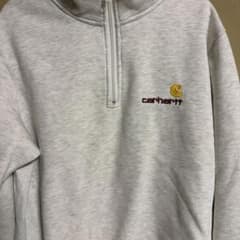 Carhartt ハーフジップ スウェット グレーのサムネイル