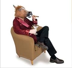 【赤字感謝セール】馬頭マスク 馬かぶりもの ハロウィン仮装 コスプレ 2点のサムネイル