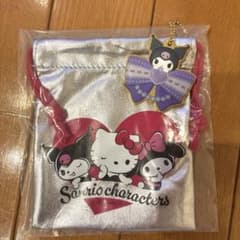 サンリオ　ノベルティ　巾着　クロミ　キティー　マイメロ　クロミキーホルダーのサムネイル