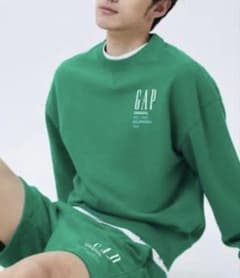 GAP スウェット トレーナー グリーン 緑yzerr 着用 上L GAP スウェット 【BADHOP YZERR 着用】 - メルカリ