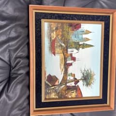 風景画 油彩画 金色フレーム - メルカリ