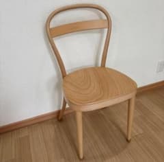 【保護カバー付き】無印良品 THONET ブナ材曲げ木チェア・板座／ナチュラルのサムネイル