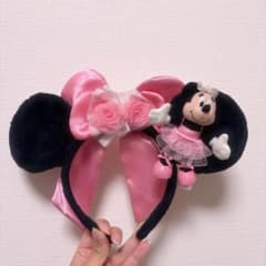 ミニーちゃん ディズニー カチューシャ 薔薇 ピンクのサムネイル