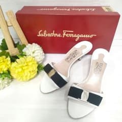 未使用級 裏張り済み Salvatore Ferragamo サンダル リボン 未使用級 裏張り済み Salvatore Ferragamo サンダル リボン - メルカリ