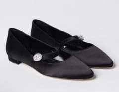 マノロブラニク MANOLO BLAHNIK バレエシューズ メリージェーン36 