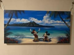 ディズニーアート 原画 ハワイ ミッキー&ミニー ディズニー「ミッキー&ミニー/イン ハワイ」作品証明書 展示用