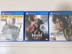 ア*!様 PS4 ゲームセット: ウィッチャー3, 仁王2, ジャッジアイズのサムネイル