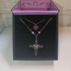 ANNA SUI/クロス/ハート/2連/ネックレス/レディースのサムネイル