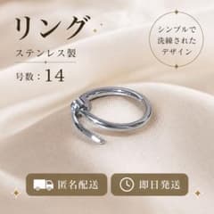 ステンレス製 リング 14号 シンプルデザインのサムネイル