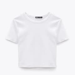 ZARA クロップド丈Tシャツのサムネイル