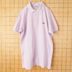 80s フランス製 ラコステ ポロシャツ 4 長袖 フレンチラコステ パープル 70s80sフランス製フレンチラコステポロシャツ パープル M半袖 ss115