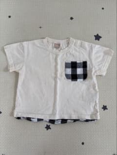 petit main ギンガムチェック 半袖Tシャツ 90のサムネイル