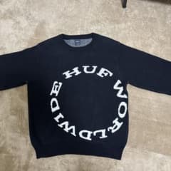 【最終値下げ】HUF WORLDWIDE クルーネックニット ブラック Mのサムネイル