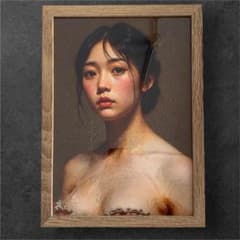 デジタル油絵肖像画 - 若い女性⭐︎ - メルカリ