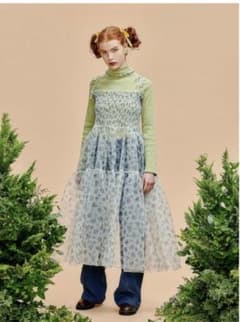 poppy花柄シースルーワンピースのサムネイル