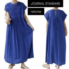 【美品】ジャーナルスタンダード relume リネン混 ピンタックワンピース F 美品】ジャーナルスタンダード relume リネン混 ピンタックワンピース
