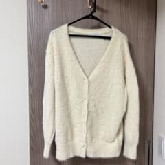 OLIVE des OLIVE シャギーニット カーディガン アイボリーのサムネイル