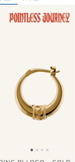POINTLESS JOURNEY EAR RING PJ LOGO-GOLD - メルカリ
