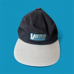 90s vans キャップ ツートン 刺繍ロゴキャップ - メルカリ