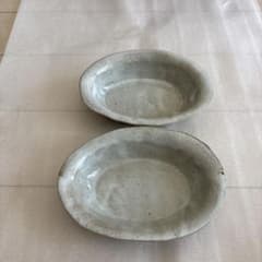 斜里窯　北海道知床　楕円形カレー皿2枚組