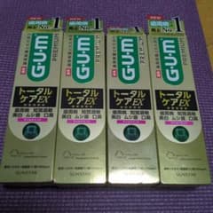 GUM 프리미엄 토탈 케어 EX 마일드 민트 90g 4개 세트