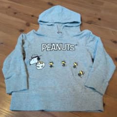 BEAMS PEANUTS スヌーピー キッズ パーカー グレー 100