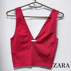 最終値下げZARA Vネック ビスチェ　トップス ノースリーブ　レディースのサムネイル