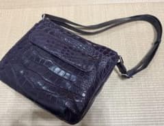 CITES認定TAKECHIラージクロコダイル紫2wayバッグショルダーバッグ CITES認定TAKECHIラージクロコダイル紫2wayバッグショルダーバッグ