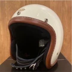 TT&co スーパーマグナム レザーリムショット ジェットヘルメット  バイクのサムネイル