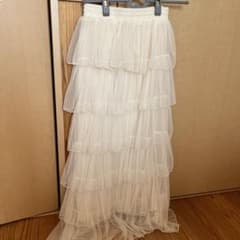 NICE CLAUP チュールロングスカート