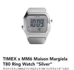 【新品未使用 SMサイズ】MM6 x TIMEX リングウォッチ Timex x MM6 Maison Margiela T80 Ring Watch Silver Digital