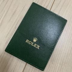 ROLEX グリーンショップ袋とカードケース ROLEX グリーン レザー カードケース - メルカリ