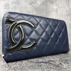 CHANEL ココマーク カンボンライン ラウンドファスナー 長財布