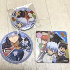 銀魂 坂田銀時 新八 神楽 コースター 缶バッジ - メルカリ
