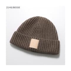LOEWE ユニセックス ニット帽 ベージュ ビーニー - メルカリ