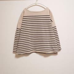 ユナイテッドアローズ　カットソー　ベージュ×ブラックのサムネイル