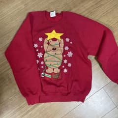 Leeクリスマス ベア スウェット レッドのサムネイル