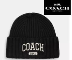 COACH◆CU806 ニット帽 帽子 ビーニー ウール100％ 男女兼用 黒 COACH◇CU806 ニット帽 帽子 ビーニー ウール100％ 男女兼用 黒 - メルカリ